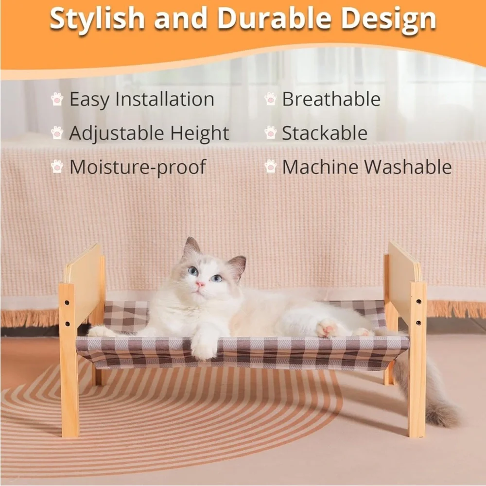 Wooden Pet Bed..Stackable..Adjustable for small animals..(NWT)